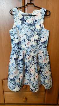 Sukienka w kwiaty i motyle H&M 134