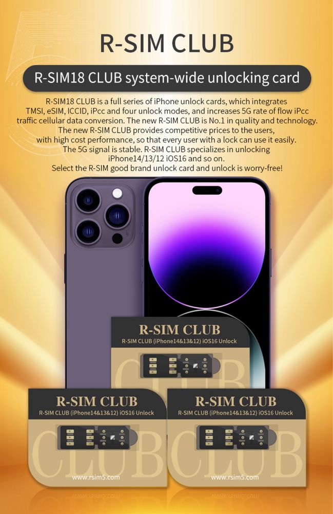 R-Sim Club II Card, Декодирование sim-карт на iPhone7/8/10/11/12/13/14