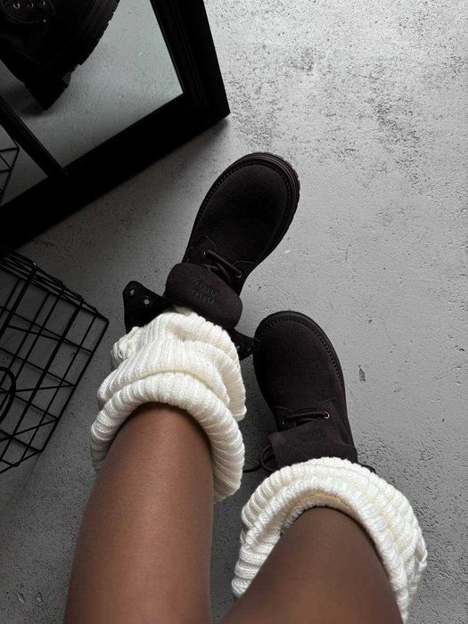 Черевики Miu Miu Boots Chocolate II / черевики Міу Міу Бутс коричневі