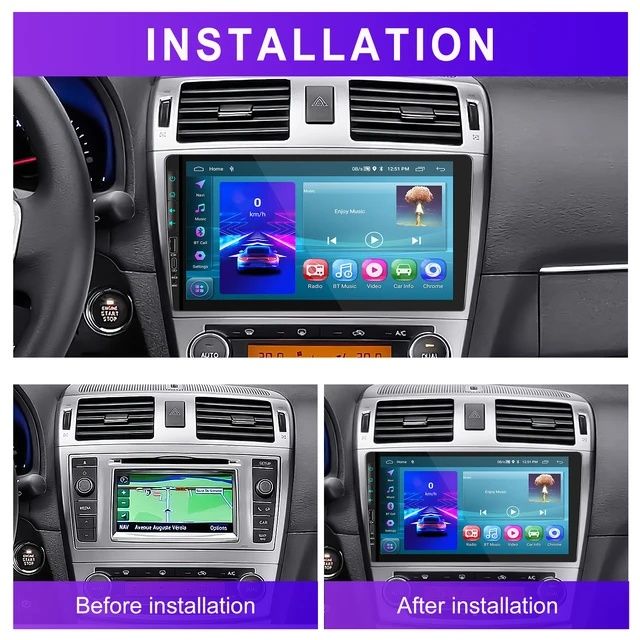 Rádio Android 11 2din 2/32GB CARPLAY GPS WiFi RDS Universal 9' NOVO