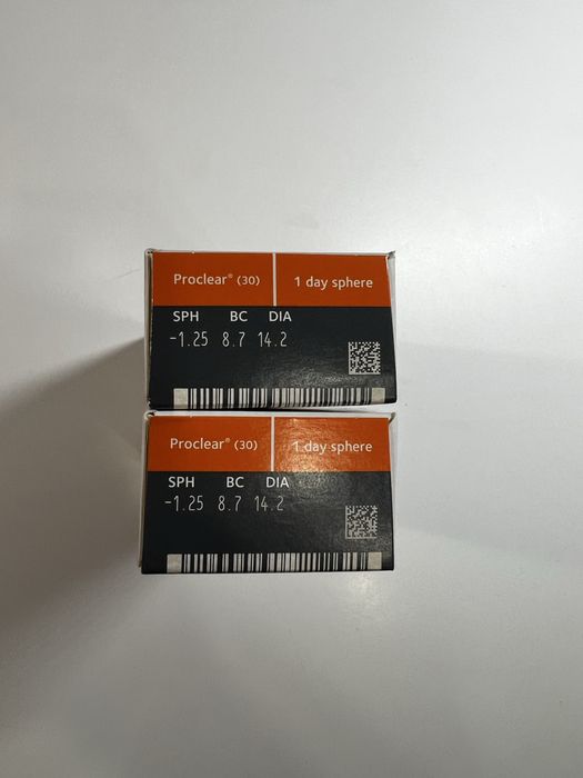 топові лінзи Proclear 1 day -1,25 НОВІ ПАЧКИ