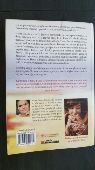 "Alibi na szczęście". Anna Ficner- Ogonowska. Historia miłosna.