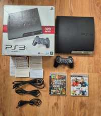 Konsola Playstation 3 [PS3] Slim 320GB Dwie gry FIFA oraz GTA + Pad