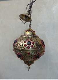 Mosiężny żyrandol,lampa,vintage z lat 70