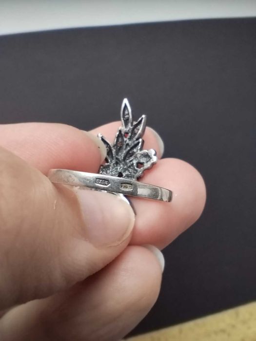 Срібна каблучка, розмір 19,5-20