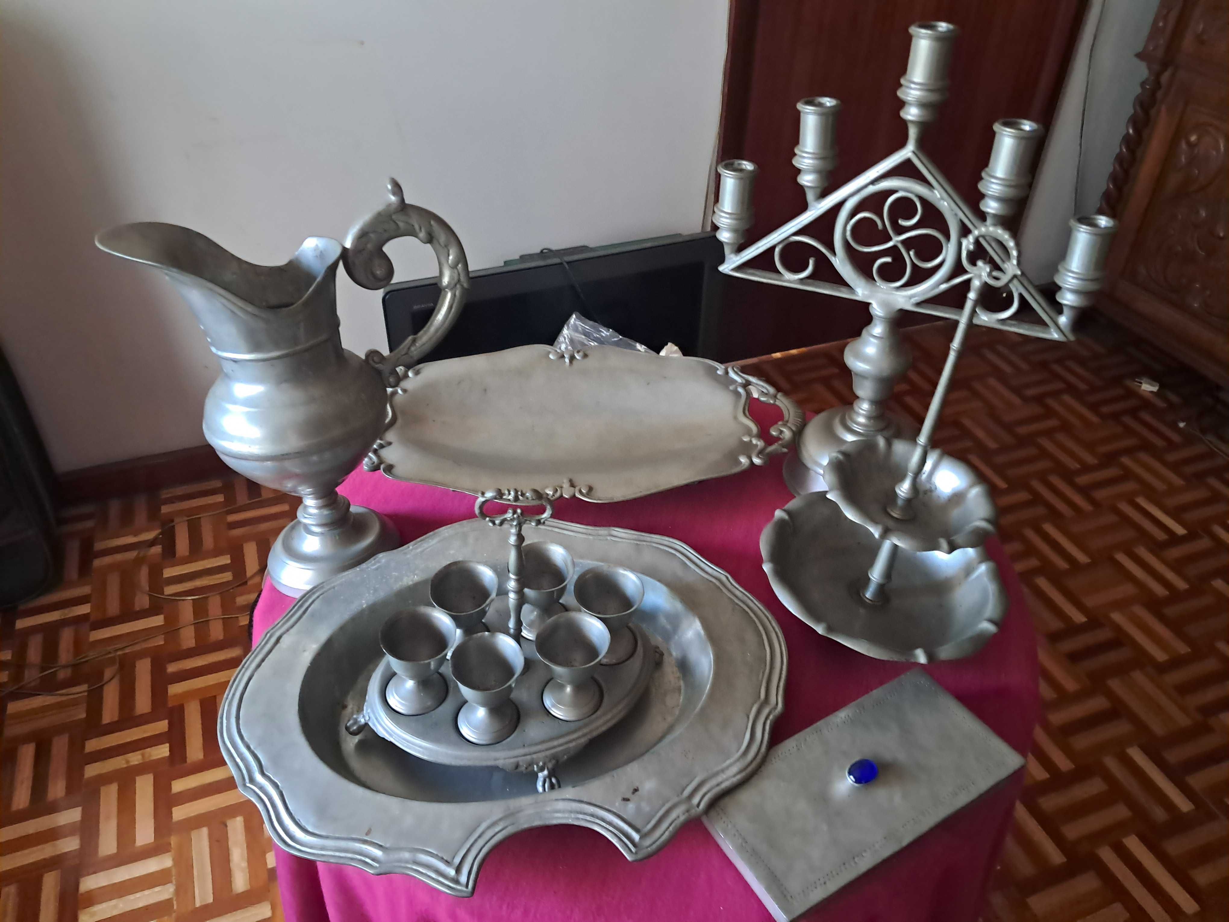 Conjunto de 7 peças em estanho 95%
