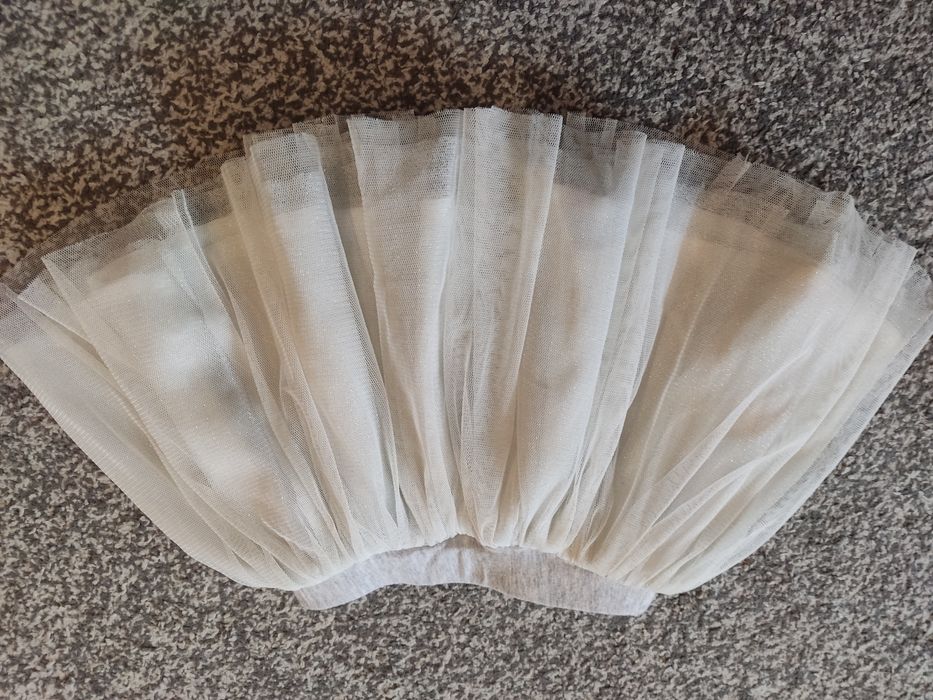 Spódniczka z tiulem błyszcząca dla dziewczynki 74-80