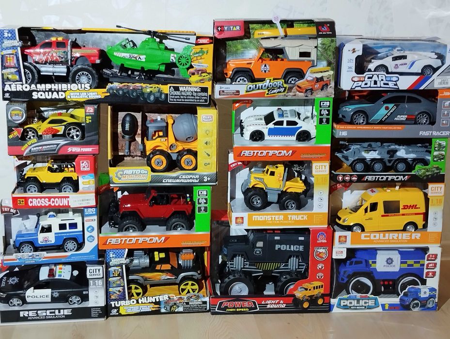 Дитячі машинки Wenyi Автопром світло звук DIY на батарейках з кнопками