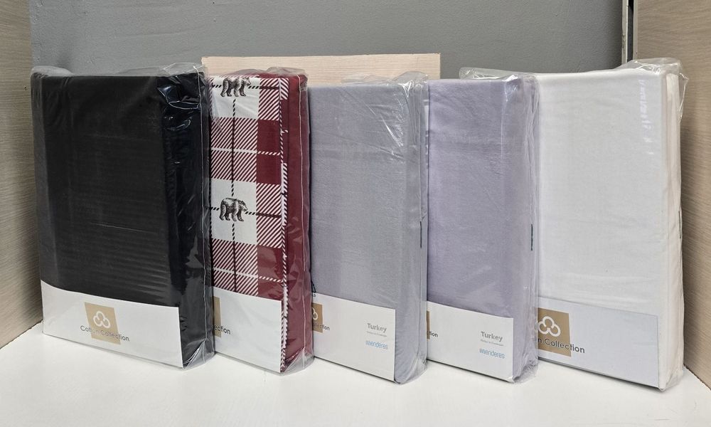 Байкові турецькі простирадла 160х200 на гумці з 2 наволочками 50х70