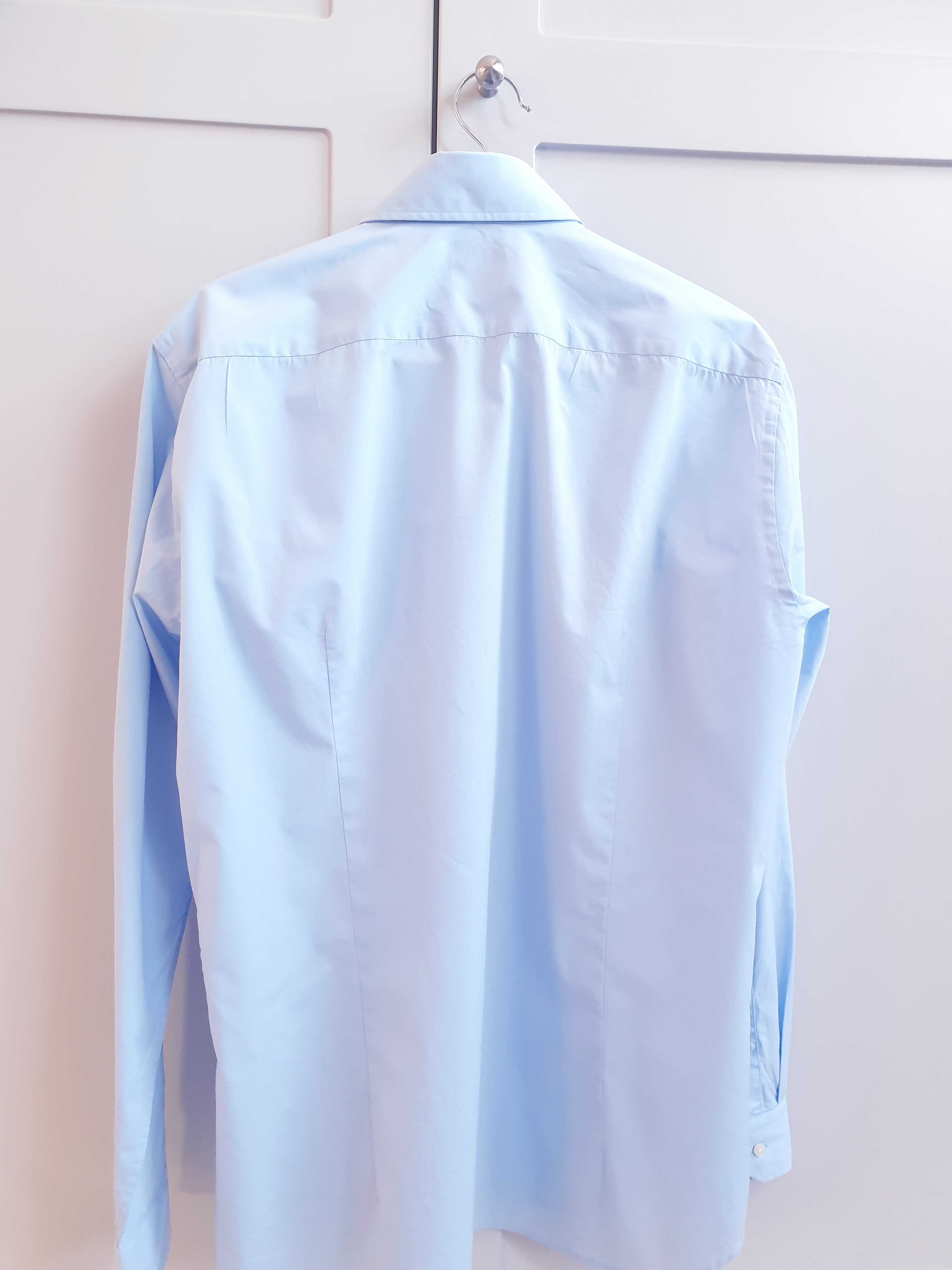 Niebieska koszula kołnierzyk 41 Strellson M L slim fit