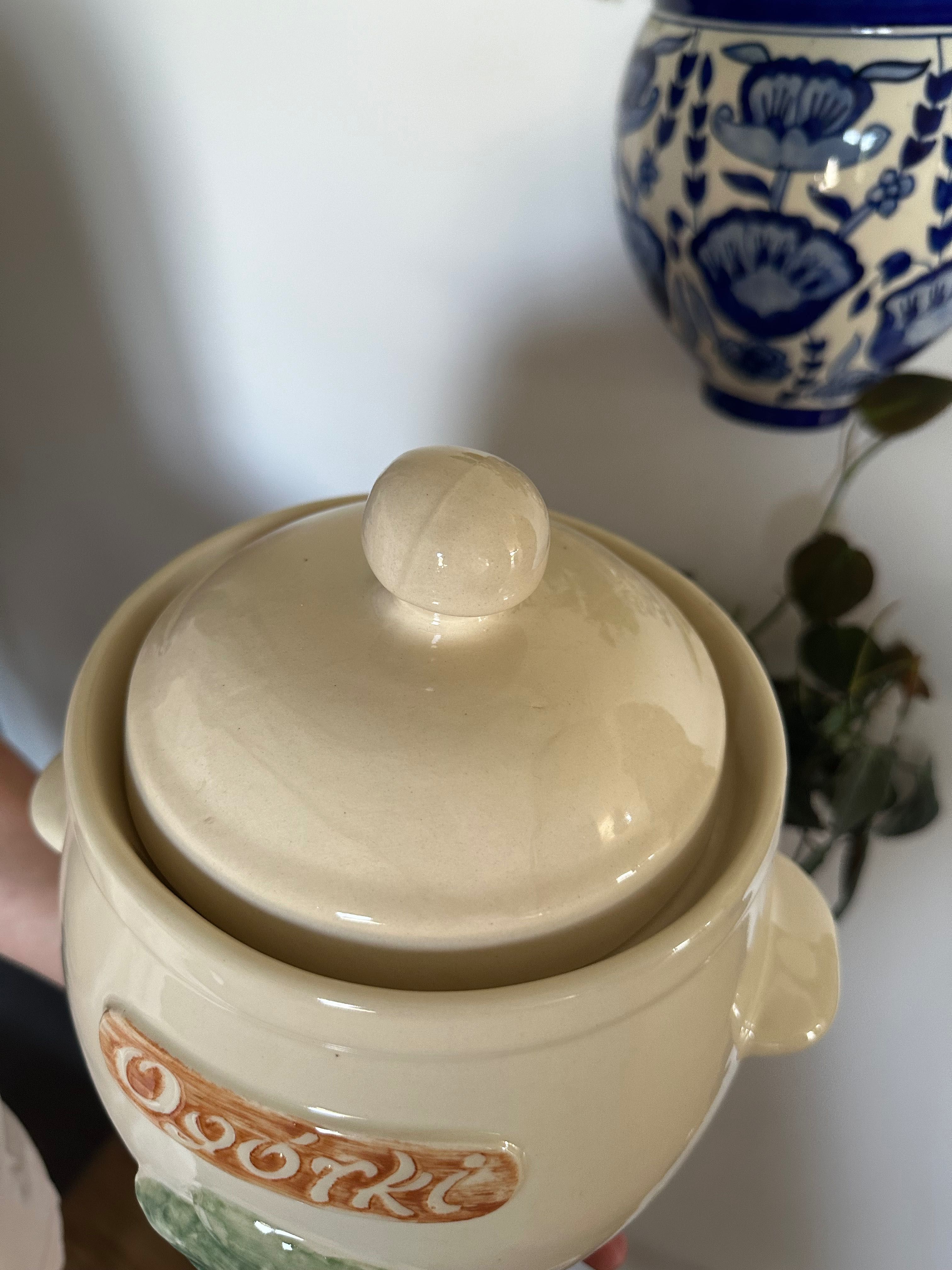 Pojemnik słój ceramiczny do kiszenia ogórków 4L