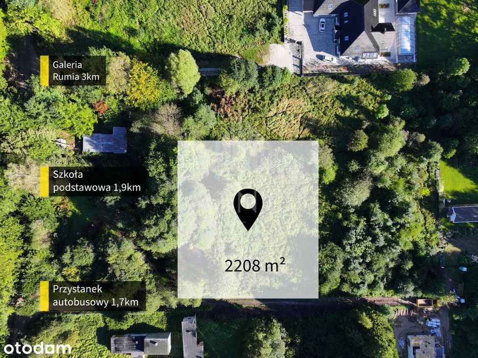 Rumia | Działka Budowlana | 2208m² | Mpzp |