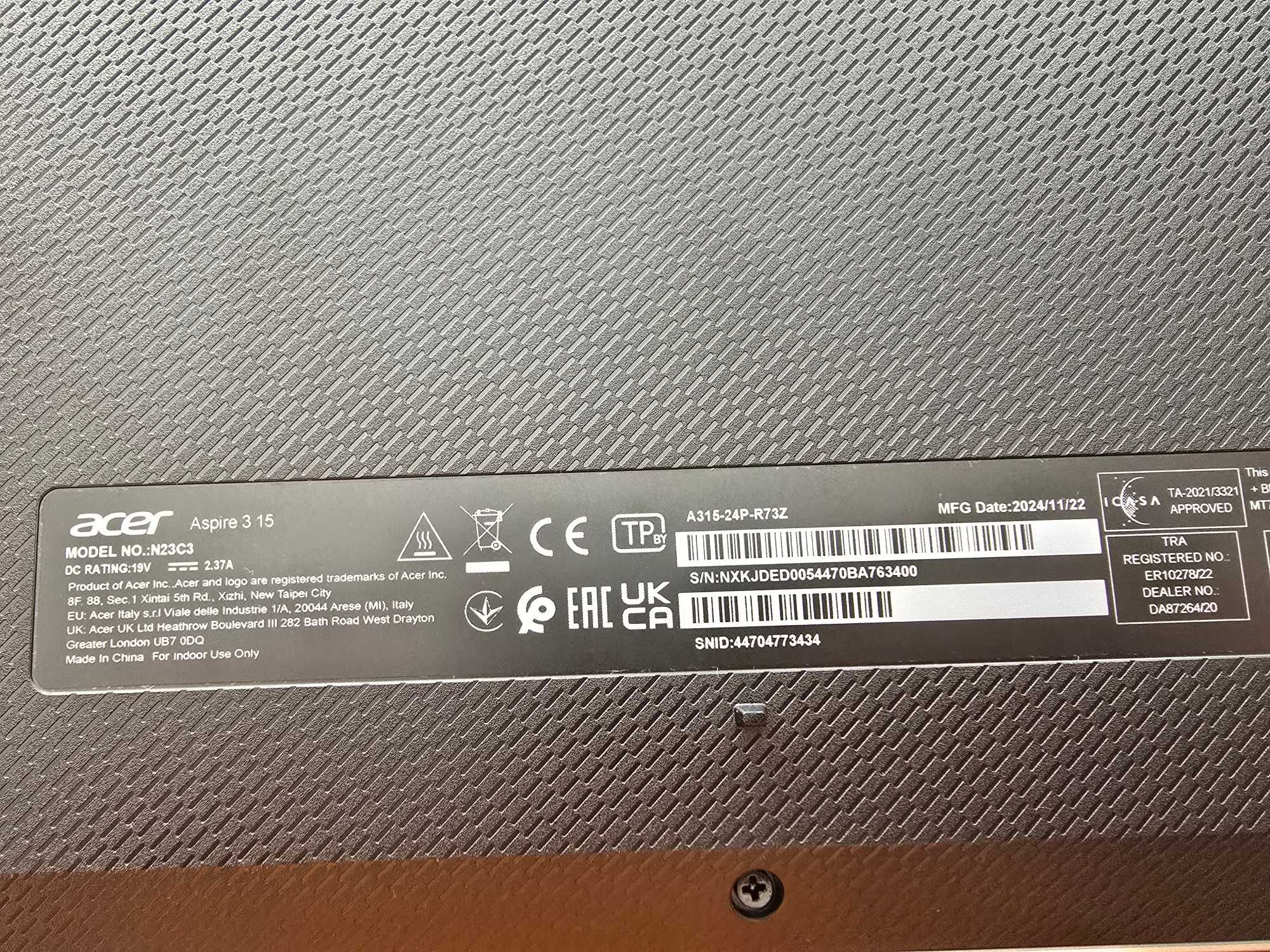 Acer Aspire 3 15, nowy, gwarancja !!!