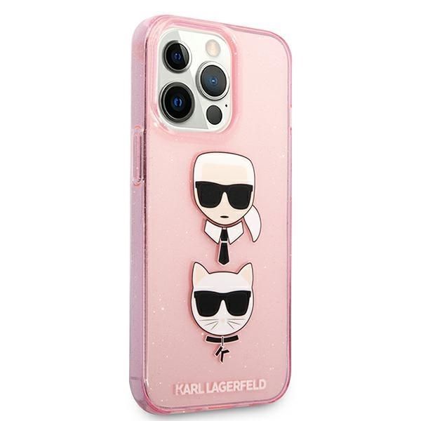 Etui Karl Lagerfeld do iPhone 13 Pro/13, 6,1" Różowe Glitter