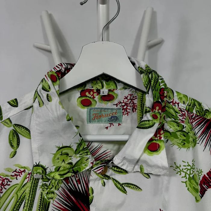 Koszula z krótkim rękawem t-shirt hawajka lata 80 vintage