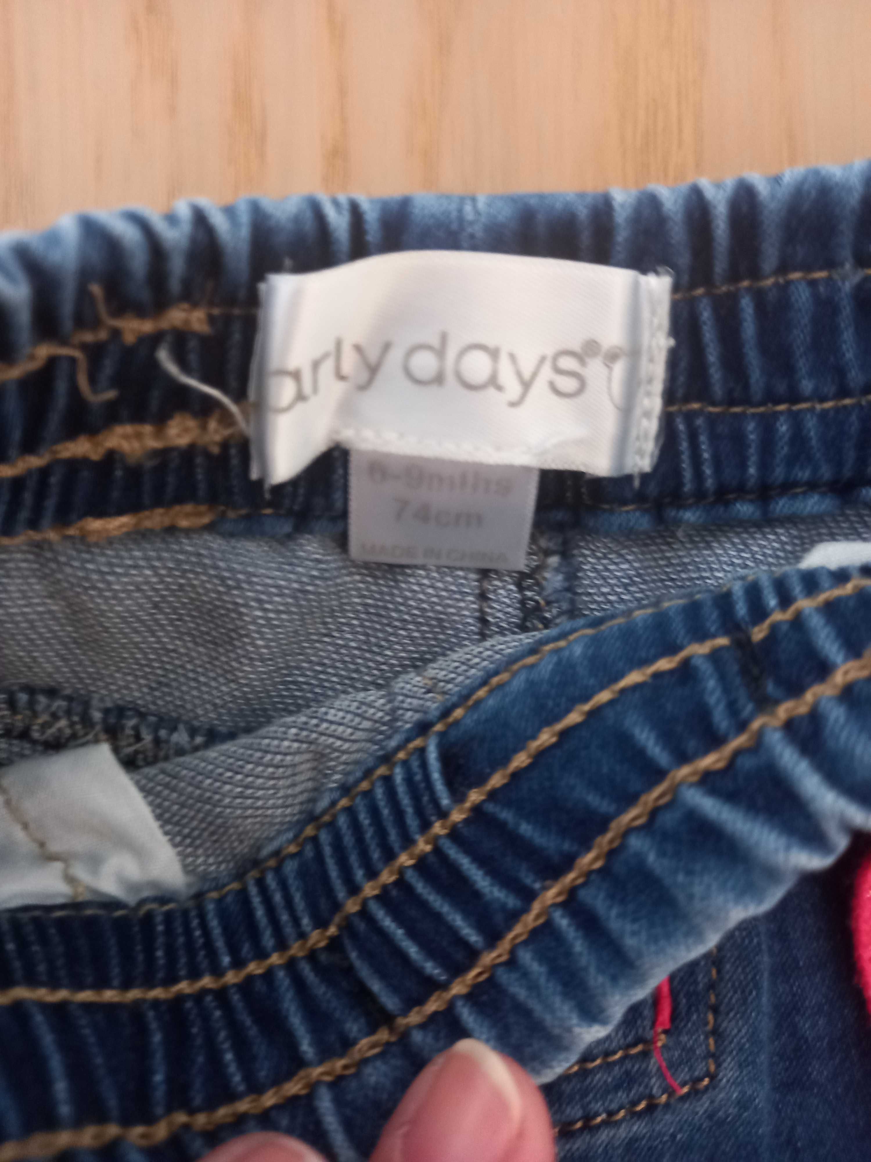Zestaw spodnie early days i 2 koszulki 6-9 miesięcy stan bardzo dobry