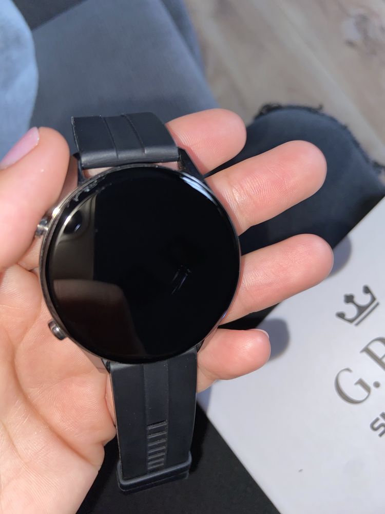 Męski Czarny zegarek Smartwatch G. Rossi SW019-2