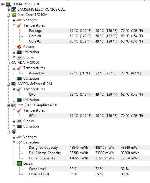 Laptop Samsung - i3 2,5Ghz, 6 GB RAM, SSD 120GB GT610M Windows 7