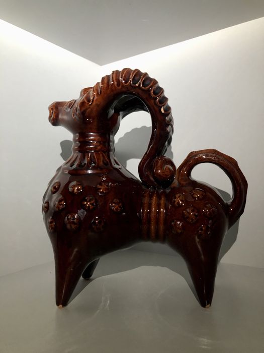 Баран  Опішня, обливна кераміка, майоліка 60 роки