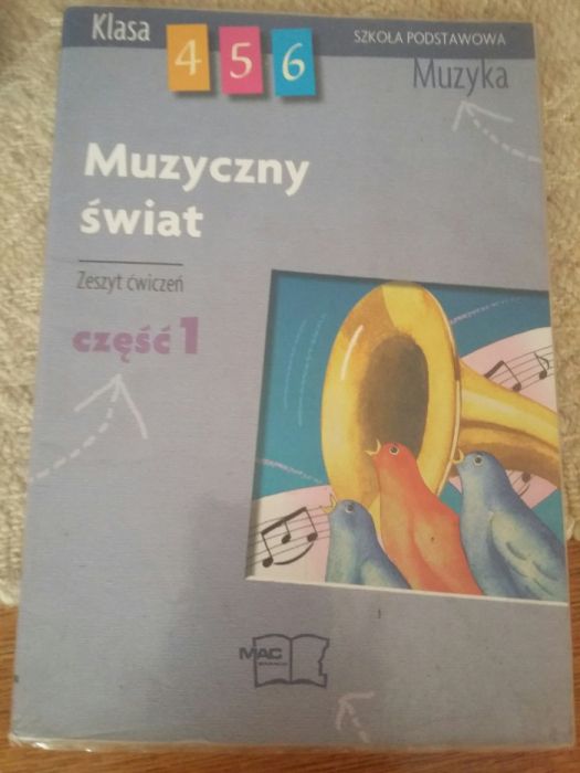 Muzyczny świat,zeszyt ćwiczeń cz. 1, MAC, częściowo uzupełnione