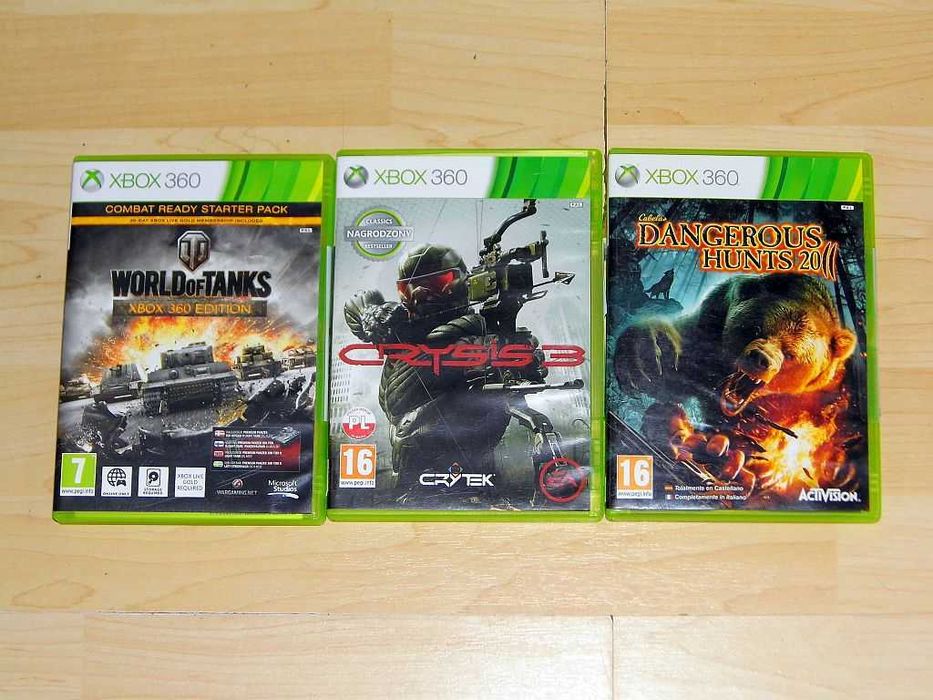 Gry na XBox 360 World of Tanks Cabela's Dangerous Hunts 2013 Crysis 3