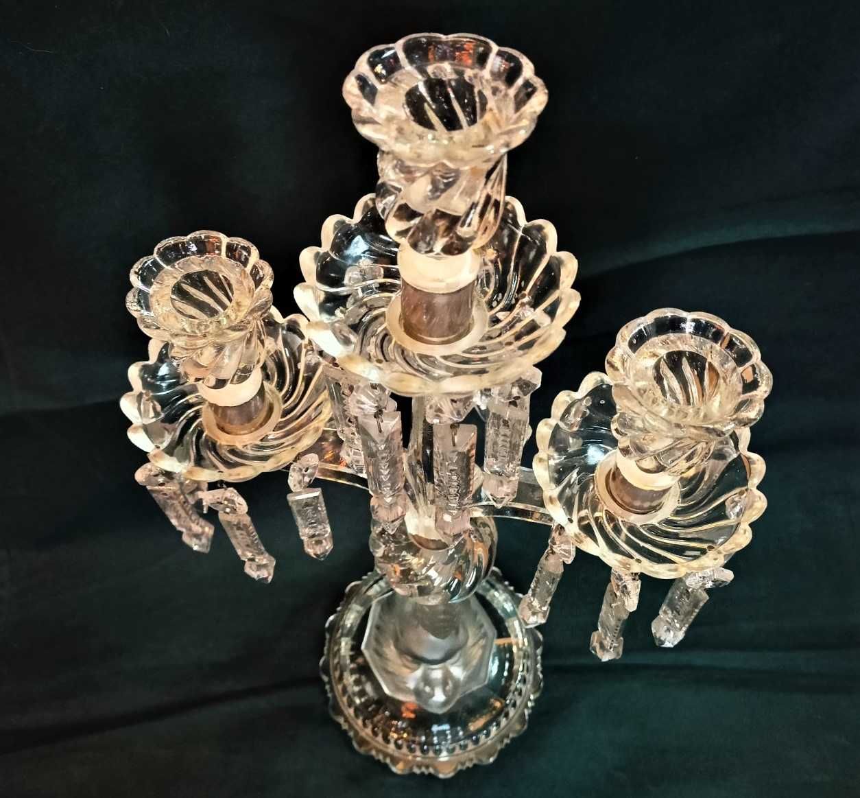 Candelabro Vidro 3 Lumes Peixe