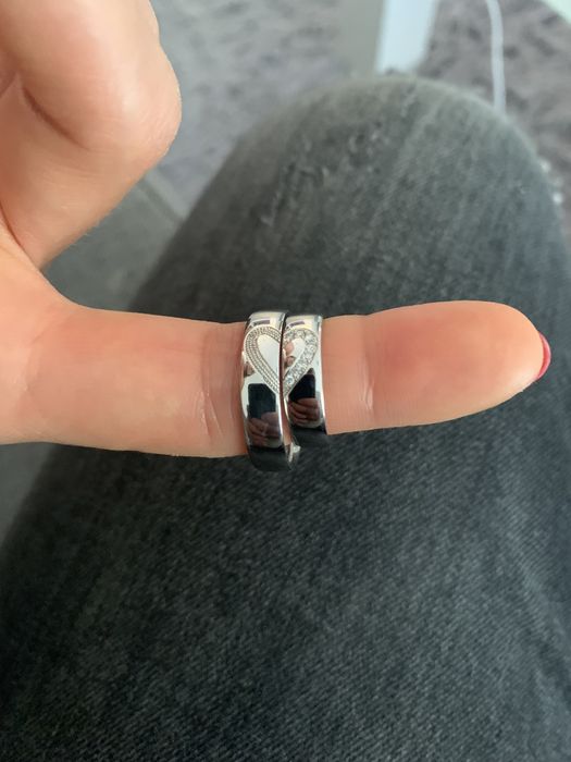 Obrączki ślubne Białe Złoto 585 Serce