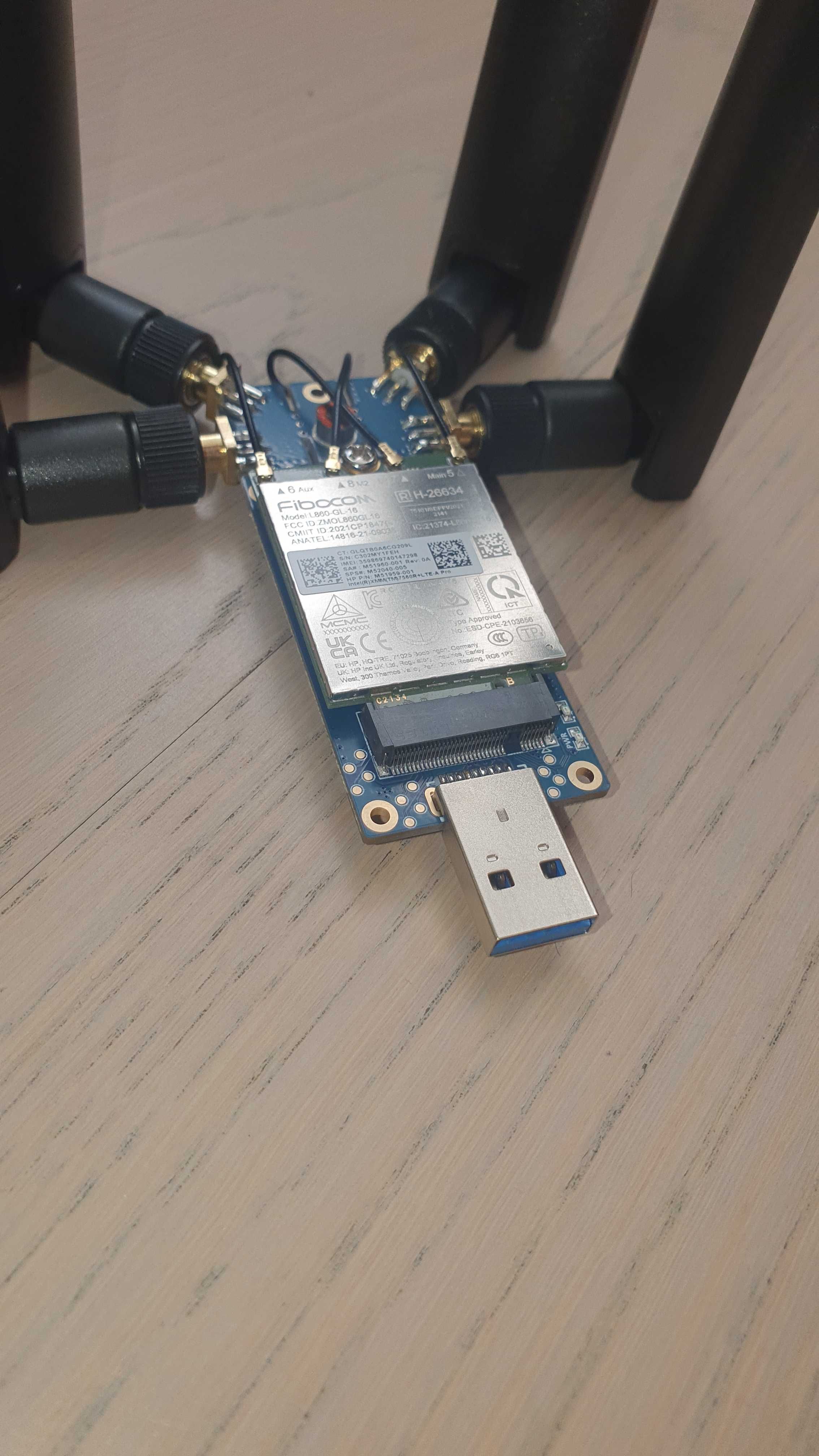 USB 3.0 LTE 4G модем WaveShare Fibocom L860-GL-16 до 1 Гбит/с
