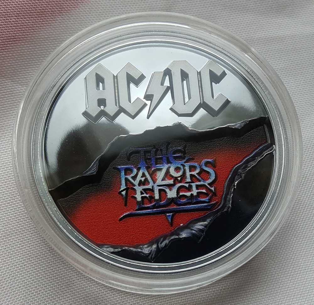 VIP подарок / монета серебро инвестиционная The Razors Edge AC/DC