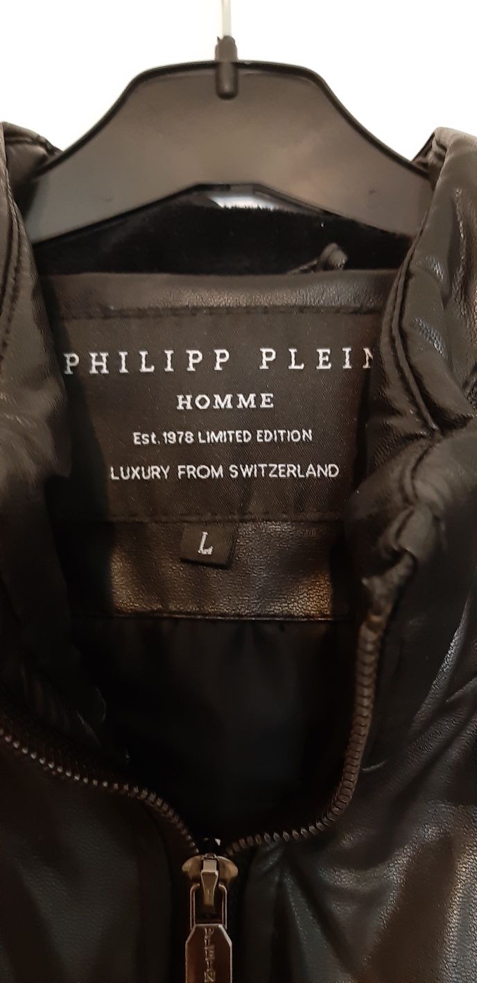 Куртка подростковая Philip Plein р.L Италия экокожа состояние новой