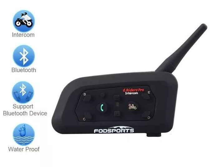 Intercomunicador Bluetooth Capacete Mota V6-1200 (1 unidade NOVA)