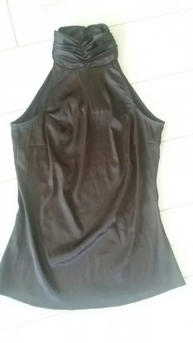 bluzka Zara czarna leista roz s jak nowa