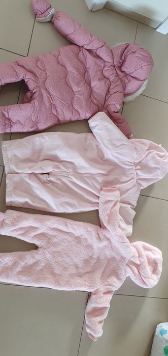 Kombinezon zimowy niemowlęcy 3 szt dla dziewczynki