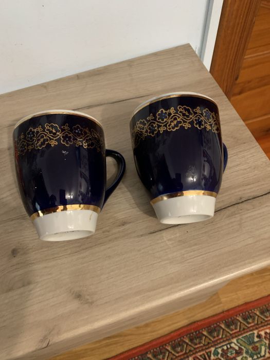 Чашки кобальт. Продаються вінтажні сині чашки із золотим декором