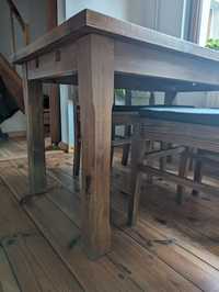 Drewniany solidny stół