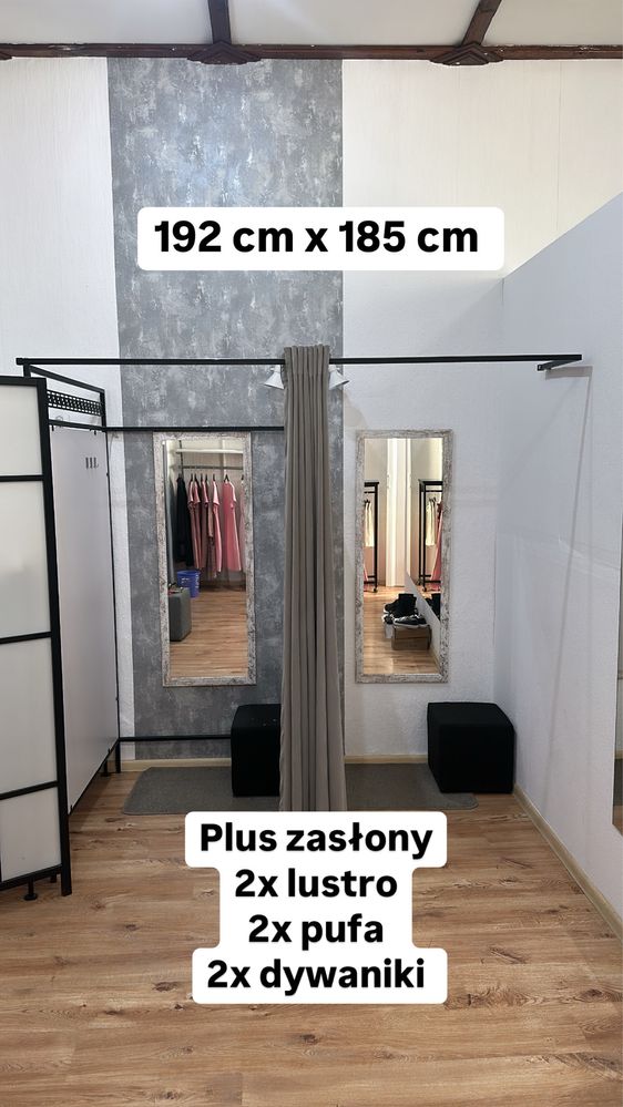 Wyposażenie sklepu odzieżowego, 70m2