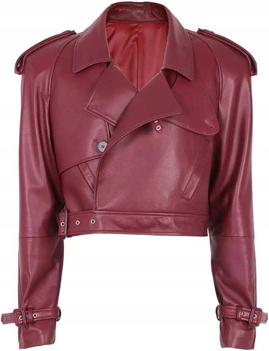 Ramoneska bordowa skórzana Zadaos rozmiar S