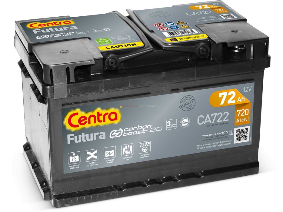 Akumulator CENTRA FUTURA 72Ah 720A Budowlanych 6