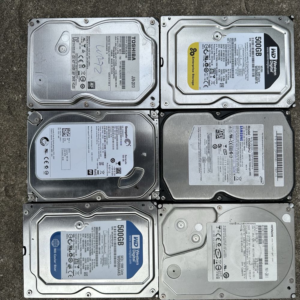 Dyski HDD różne marki