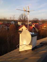 Antena satelitarna 80 cm MONTAŻ ANTEN TV-SAT