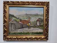 Quadro com pintura a óleo