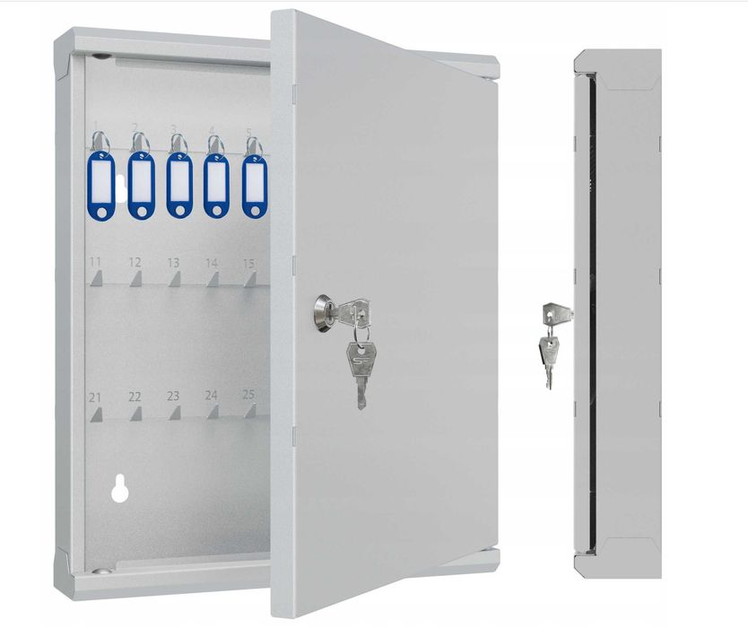 Szafka na Klucze - 60 Haczyków Kasetka na Klucze - Zamykana