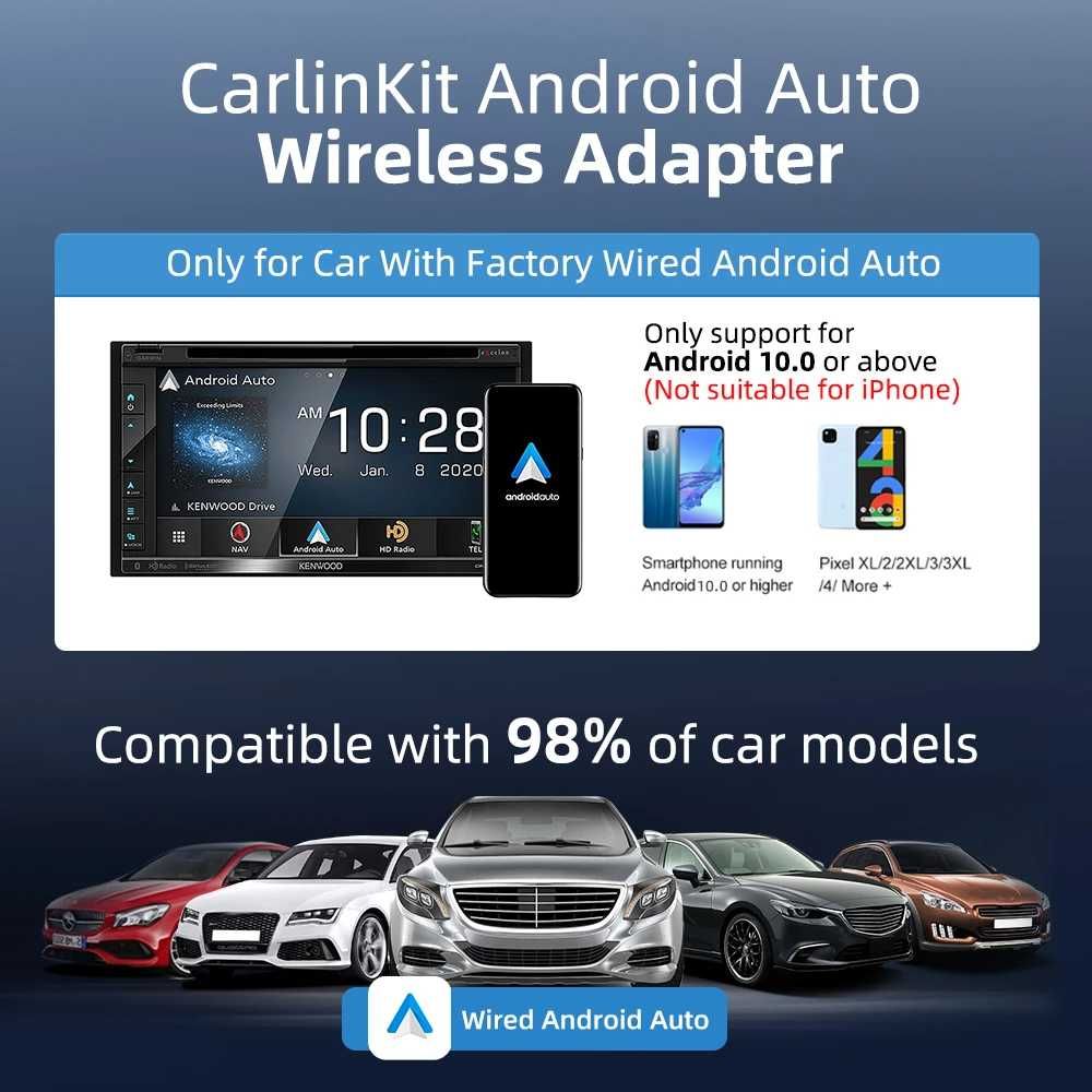 CarlinKit 4.0 A2A 2022 беспроводной адаптер Android Auto для Андроид
