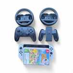 Konsola Nintendo Switch OLED + dodatki, animal crossing, etui, pad