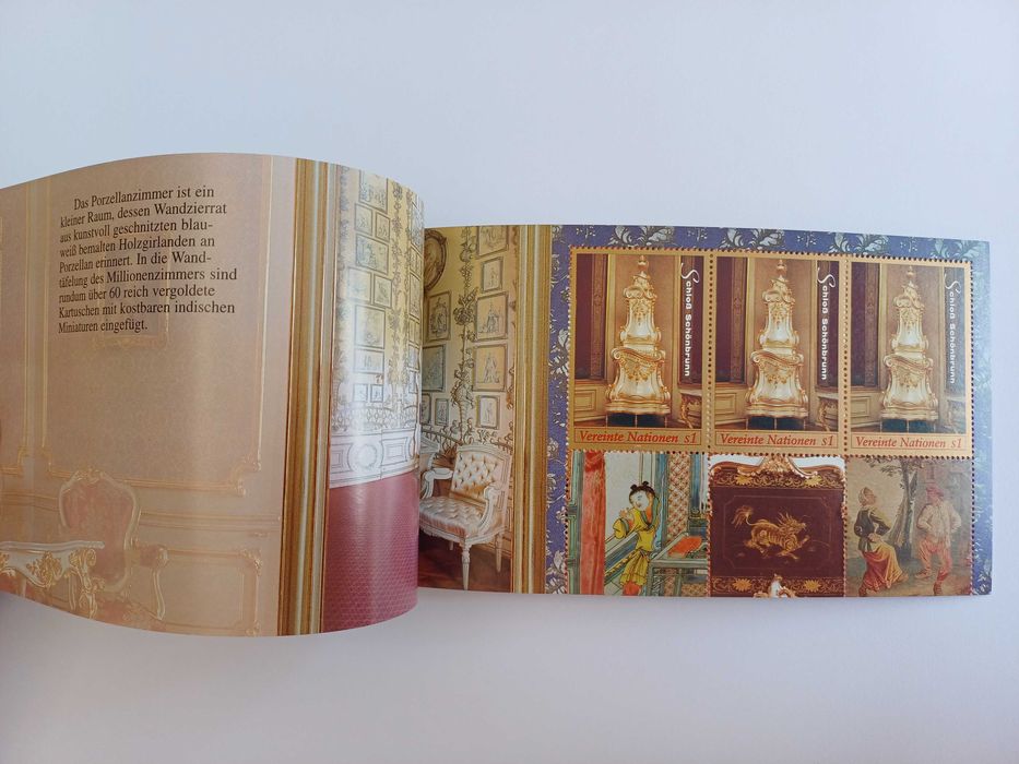 Filatelia - Carteira/Booklet ONU-Viana Palácio de Schonbrun – 1998