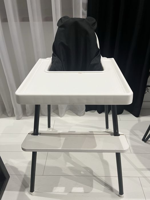 Krzeselko Ikea z podnozkiem + poszewka z uszkami
