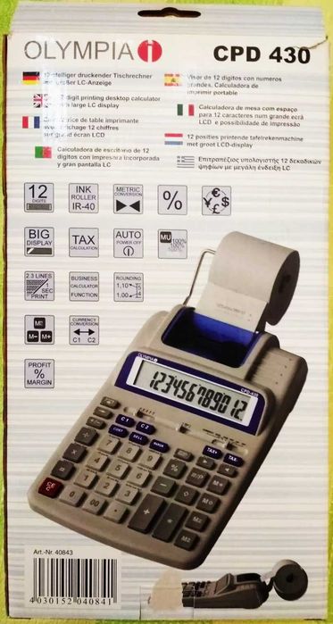 OLYMPIA CPD 430 Calculadora Vintage