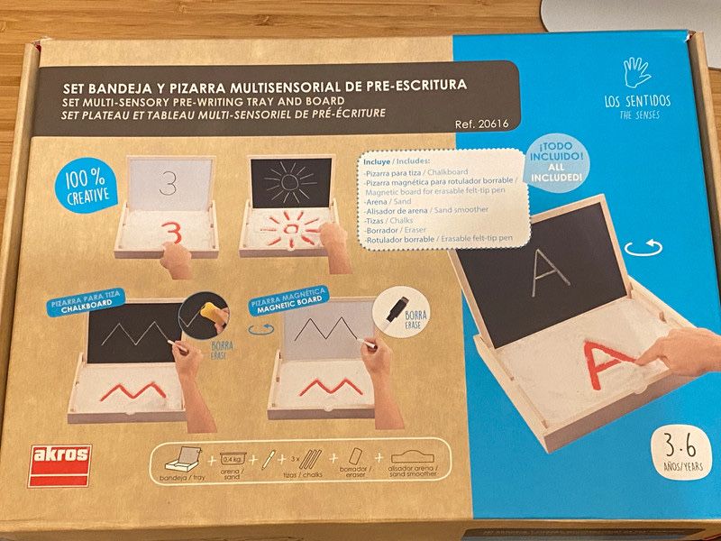 Mesa de multi-sensorial de pré-escrita