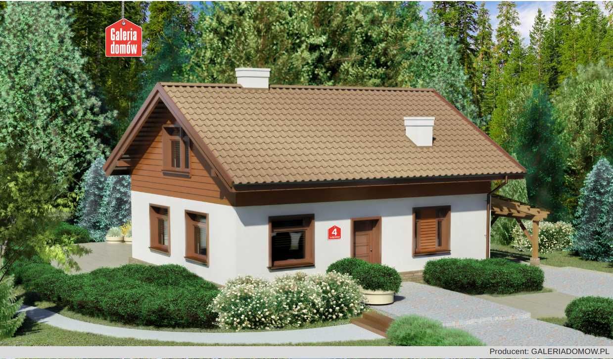 Projekt uroczego domu 90m2