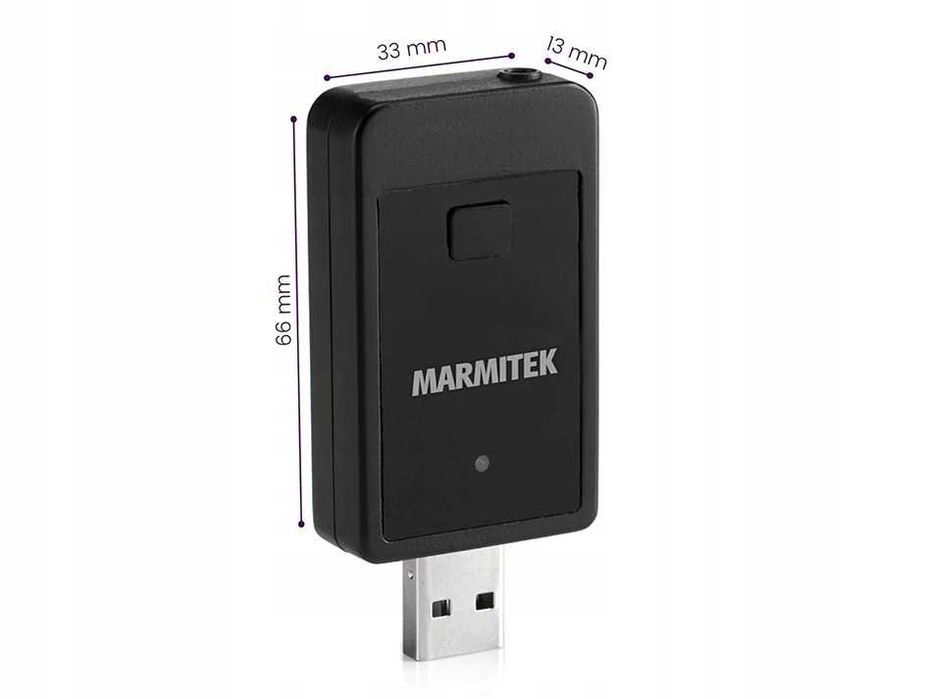 Marmitek Boom Boom 50 nadajnik Bluetooth USB do słuchawek TV Aux 30m